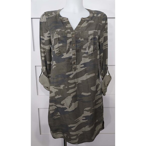 Express Dresses & Skirts - NWT EXPRESS CAMO SHIRT DRESS PULL OVER SIZE SP